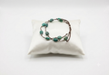 Bracciale in Crisocolla Naturale, Argento 925 e Filo di Cotone